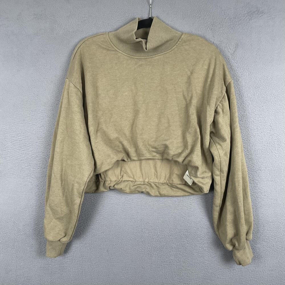Pilcro Sweatshirt Womens Medium Mock Neck Cropped Pullover Urban Outfitters